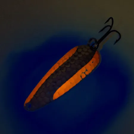 Wonderlure UV Lepel, Gehamerd Goud/Oranje, 11g, UV-reactief, #12751