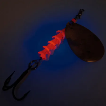 Luhr Jensen TEE Spoon Spinner, Gold/Red, 14g, UV-reactief, #12760