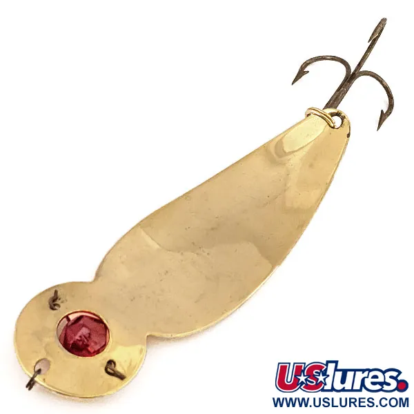 Lucky Strike One Eye Wiggler Lepel, Goud/Rood Oog, 28g, Kraal, #12773