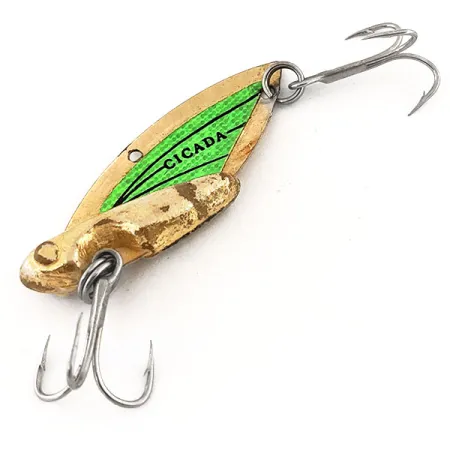 Reef Runner Cicada Blade bait, Goud / Groen, 11g, verguld, #12806