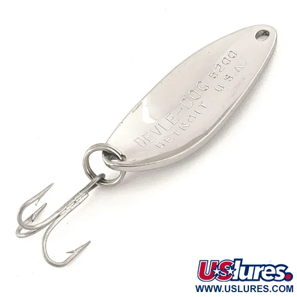 Dardevle Devle Dog 5200 Lepel, Nikkel, 7g, Vintage, #12822
