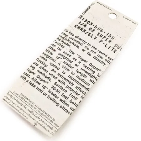 Luhr Jensen Super-Duper 506 Lepel, Nikkel/Rood, 7g, Vintage, #12846