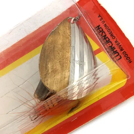 Luhr Jensen Bear valley Dressed Spinner, Messing/Zilver, 14g, #12904