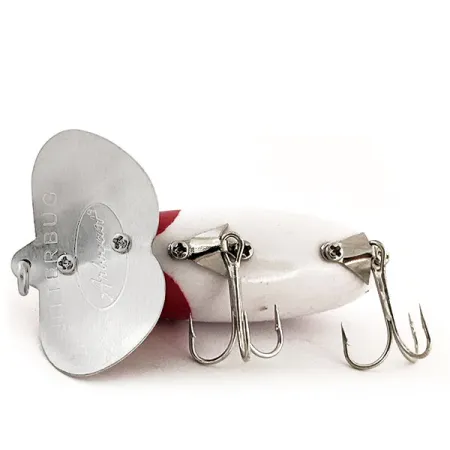 Fred Arbogast Jitterbug Oppervlakte-aas, Rood/Wit, 10g, Metaal, #12931