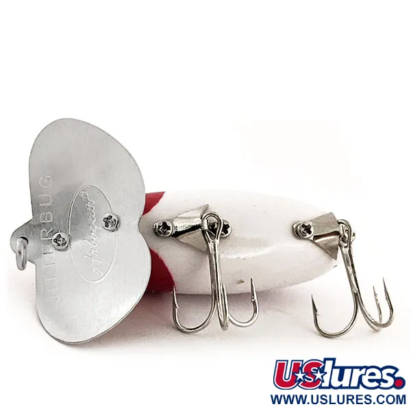 Fred Arbogast Jitterbug Oppervlakte-aas, Rood/Wit, 10g, Metaal, #12931