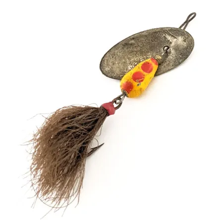 Panther Martin 4 con Mosca Spinner, Geel/Rood, 4g, Vlieg, #12959