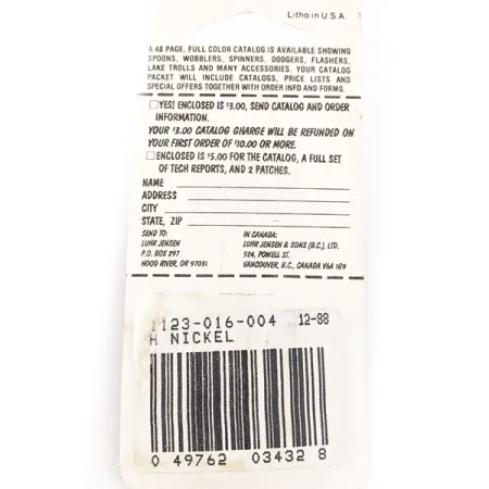 Luhr Jensen Lil' Kroc, Gehamerd nikkel, 4.5g, Lepel, #12964