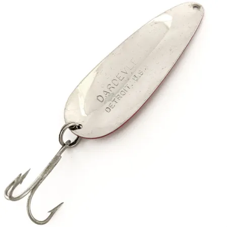 Eppinger Dardevle Lepel, Rood / Wit / Nikkel, 28g, Vintage, #12981