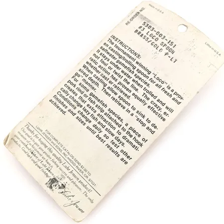 Luhr Jensen Loco 3 Lepel, Goud, 17g, Gehamerd, #13000