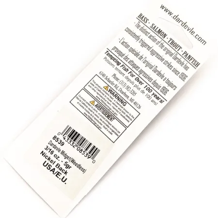 Eppinger Dardevle Midget Wierloos UV, 6g Makreel/nikkel, Lepel #23016