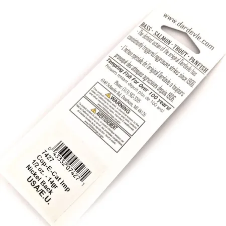 Eppinger Dardevle Cop-E-Cat 7400 Lepel, Oranje/Rood, 14g, Nikkel, #13056