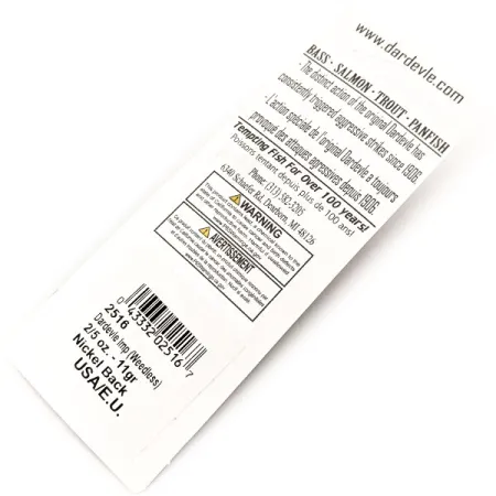 Eppinger Weedless Dardevle Imp Lepel, Rood/Wit, 11g, #13087