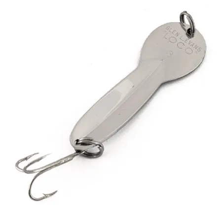 Glen Evans Loco 3 Lepel, Nikkel / Blauw, 17g, Prisma-inleg, #13100