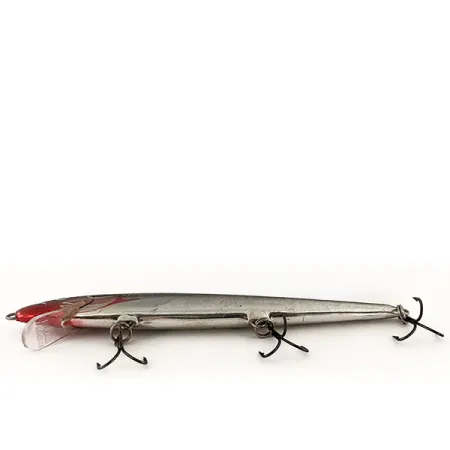 Rapala Husky Floating 13 Plug, Chrome Red Head, 9g, Balsa, #13120
