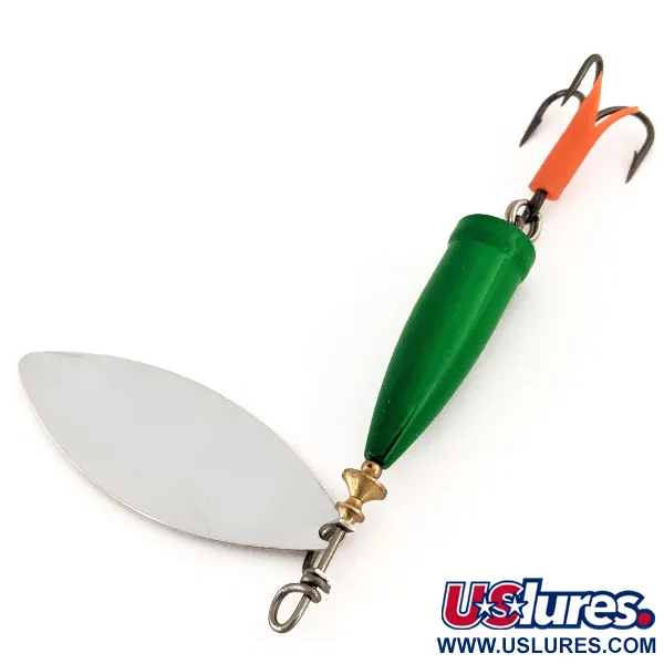 Blue Fox Super Vibrax Salmon Spinner, Nikkel/Groen, 33g, Vibratie, #13126