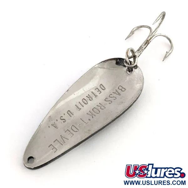 Dardevle Bass Rok't Imp Lepel, Zwart/Wit/Nikkel, 21g, #13197