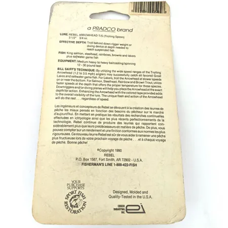 Rebel Arrowhead Trolling lepel, Zwart, 17 g, #24482