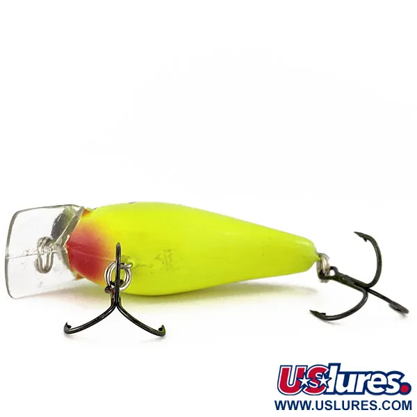 Strike King KVD 1.5 Silent, Black Back/Chartreuse, 12g, Squarebill Crankbait #17678