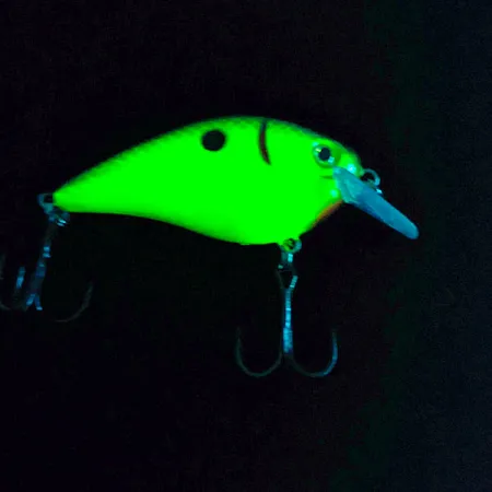 Strike King KVD 1.5 Silent, Black Back/Chartreuse, 12g, Squarebill Crankbait #17678