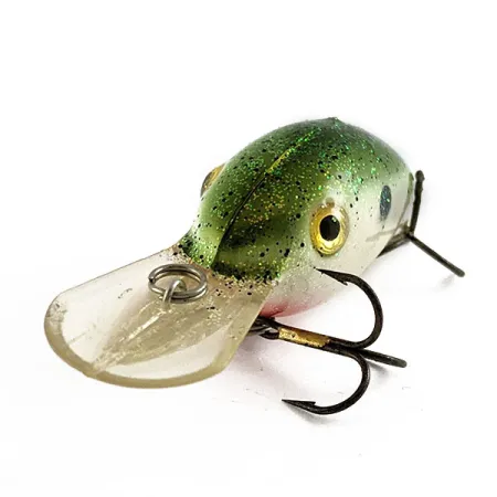 Strike King Pro Model 3XD, Glitter Groen/Zilver, 7g, Crankbait #16865