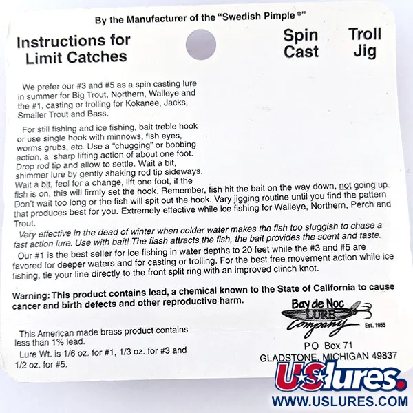 Bay de Noc Do-Jigger 3 UV, 9g UV, Lepel #17536