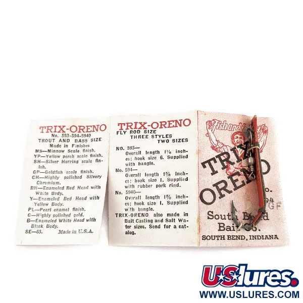 South Bend Trix-Oreno, 2g Rood, Vliegenrekaas #17296