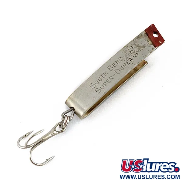 South Bend Super-Duper 503, 4,3g, nikkel/goud/rood, lepel #18868