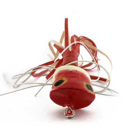 Fred Arbogast Hula Popper, Rood/Wit, 2,5g, Topwater Popper #18911