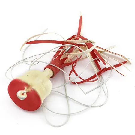 Fred Arbogast Hula Popper, Rood/Wit, 2,5g, Topwater Popper #18911