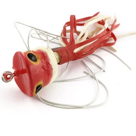 Fred Arbogast Hula Popper, Rood/Wit, 2,5g, Topwater Popper #18911