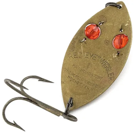 Hofschneider Red Eye Wiggler, 25g messing / rode ogen, lepel #19369