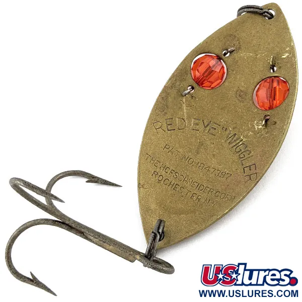 Hofschneider Red Eye Wiggler, 25g messing / rode ogen, lepel #19369