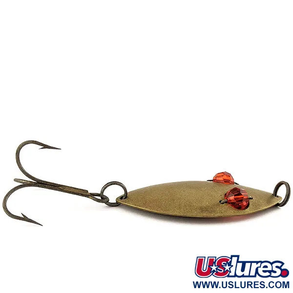 Hofschneider Red Eye Wiggler, 25g messing / rode ogen, lepel #19369