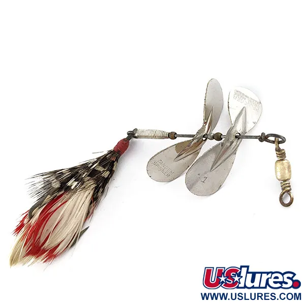 Pflueger Tandem Spinner, 10g, Nikkel/Rood, Spinner #19559