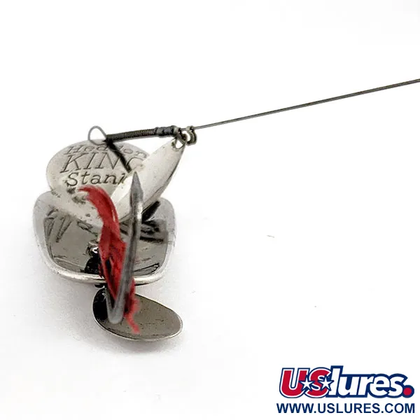 Heddon King Stanley, 21g nikkel/rood, Lepel/Spinner #19938