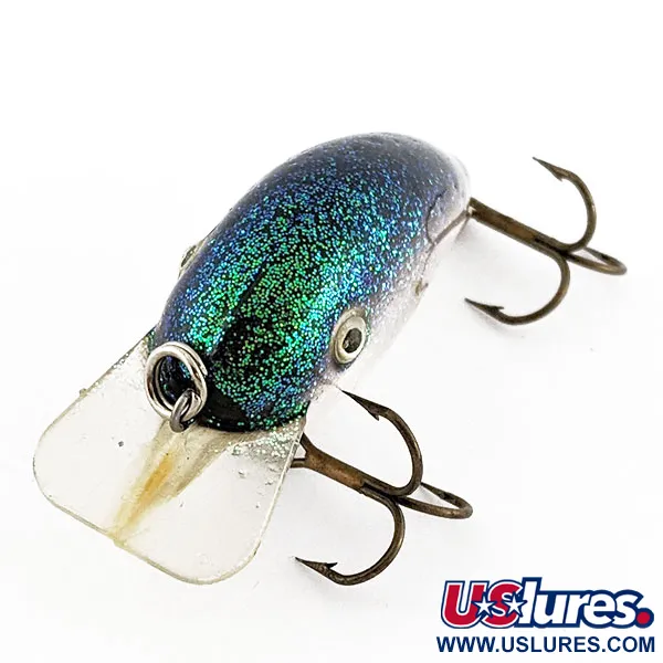 Strike King Pro Model Series 1, 7g Blauw-Groene Glitters, Square Bill Crankbait #19975