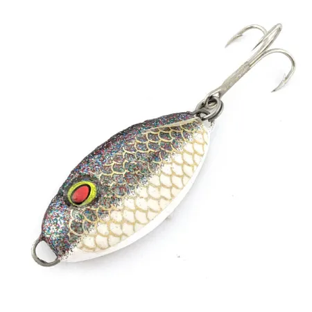 Bomber Slab, 35g Wit/Glitters, Verticale Jig #20170