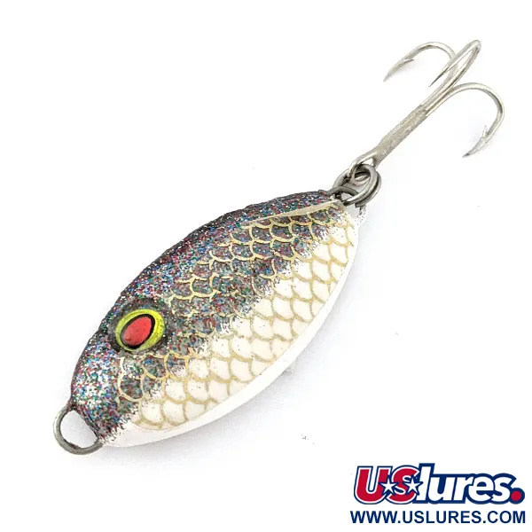 Bomber Slab, 35g Wit/Glitters, Verticale Jig #20170