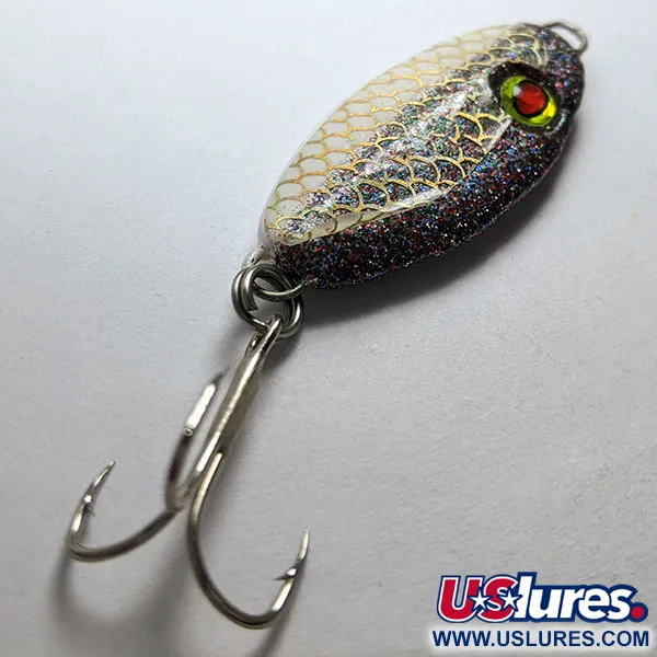 Bomber Slab, 35g Wit/Glitters, Verticale Jig #20170