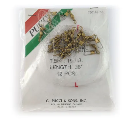 G.Pucci & Sons Surf Leader SL-15, 15 lb, goud, strandonderlijn #20232