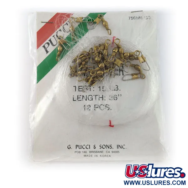 G.Pucci & Sons Surf Leader SL-15, 15 lb, goud, strandonderlijn #20232