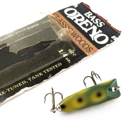 Luhr Jensen Bass Oreno Classic Woods, 7g Frog, Topwater Kunstaas #20748