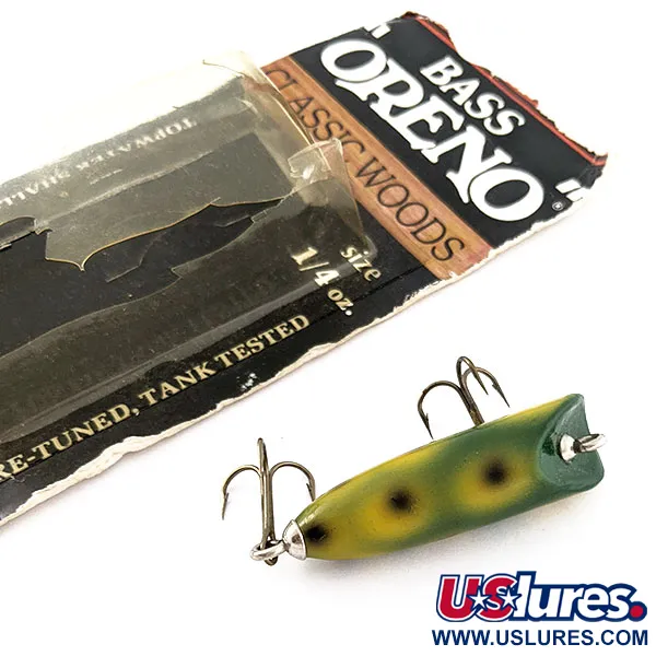 Luhr Jensen Bass Oreno Classic Woods, 7g Frog, Topwater Kunstaas #20748