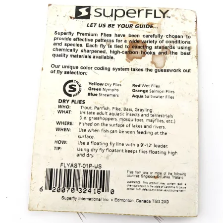 Superfly Assortment I, Premium Droge Vliegen, Vliegvissen #20818