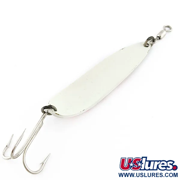 Luhr Jensen Krocodile #5, 28g wit/oranje UV, Lepel #21107