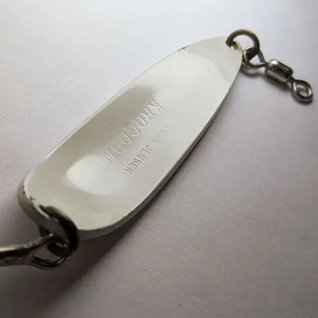 Luhr Jensen Krocodile #5, 28g wit/oranje UV, Lepel #21107