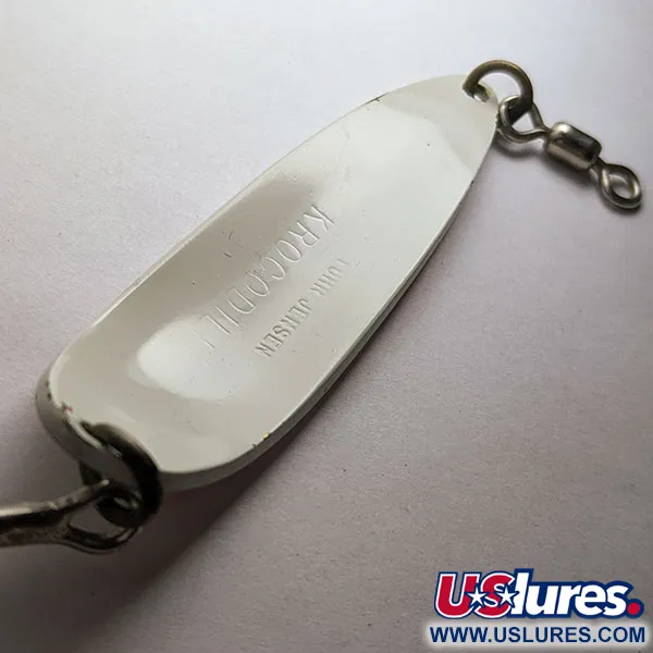 Luhr Jensen Krocodile #5, 28g wit/oranje UV, Lepel #21107