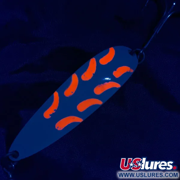 Luhr Jensen Krocodile #5, 28g wit/oranje UV, Lepel #21107