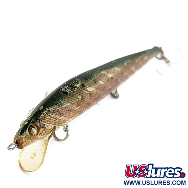 Bill Norman Shiner Minnow, 12cm, 7g, Olijf/Goud, Plug #21398