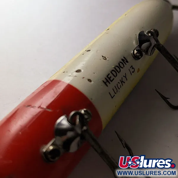 Heddon Lucky 13, Red Head Yellow Scale, 21g, Topwater Plug #21435